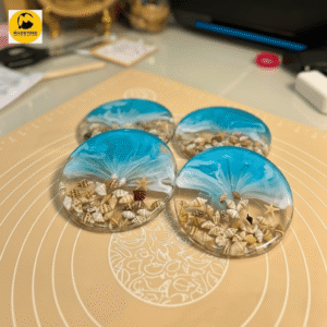 Beach Theme Resin Coaster Set