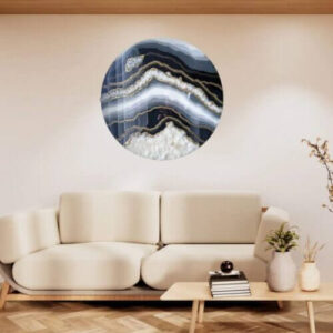 Black Theme Round Resin Wall Decor