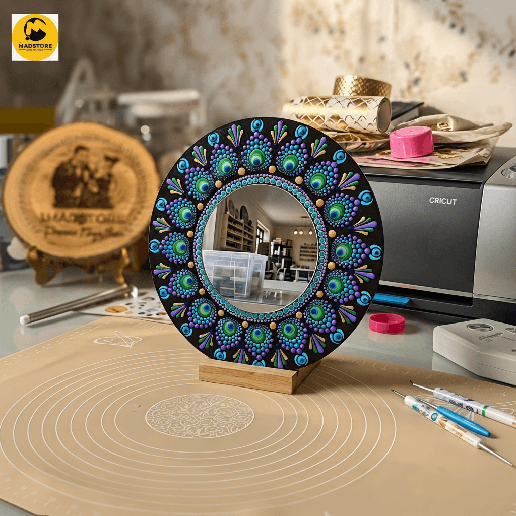 Dot Work decorative Mirrors , Traditional Indian Design