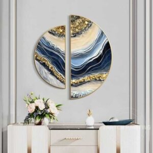 Elegant Semi-Circle Resin Wall Decor