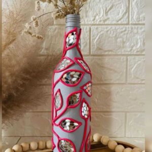 Mirror Work Decorative Bottle