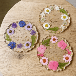 Personalized Real Flower Coaster