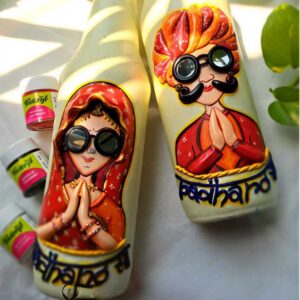 Rajasthani Theme Decorative Bottle