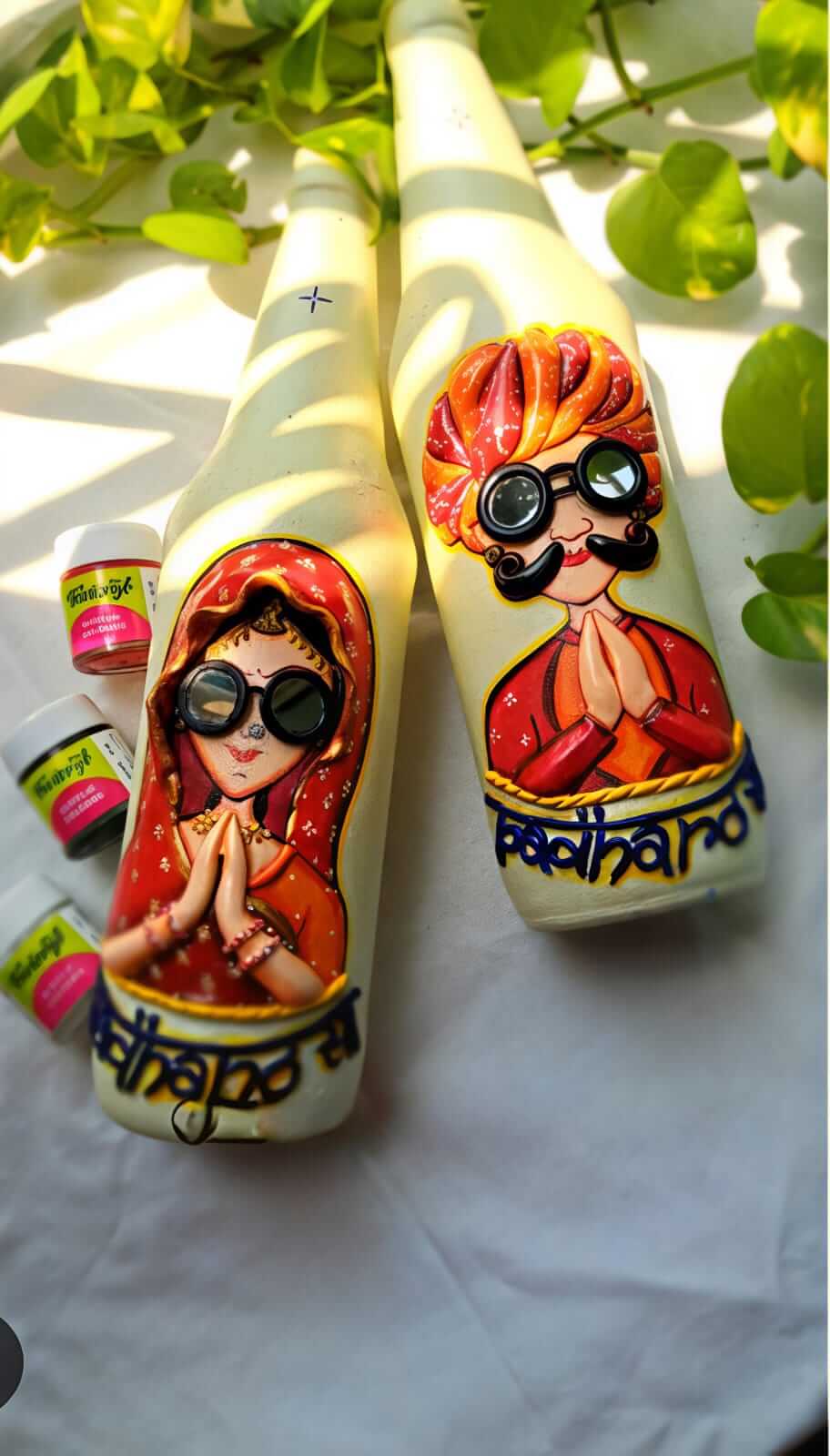 Rajasthani Theme Decorative Bottle